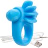Charged Skooch Rechargeable Vibe Silicone Cock Ring Waterproof Blue