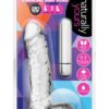 Naturally Yours Vibrating Ding Dong Jelly Dildo With Balls Waterproof Clear 6.5 Inch