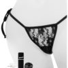 My Secret USB Rechargeable Vibrating Panty Set With Silicone Remote Control Ring Waterproof Black