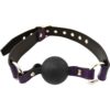 Rouge Adjustable Leather Ball Gag Purple