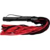 Rouge Suede Flogger With Leather Handle Black and Red