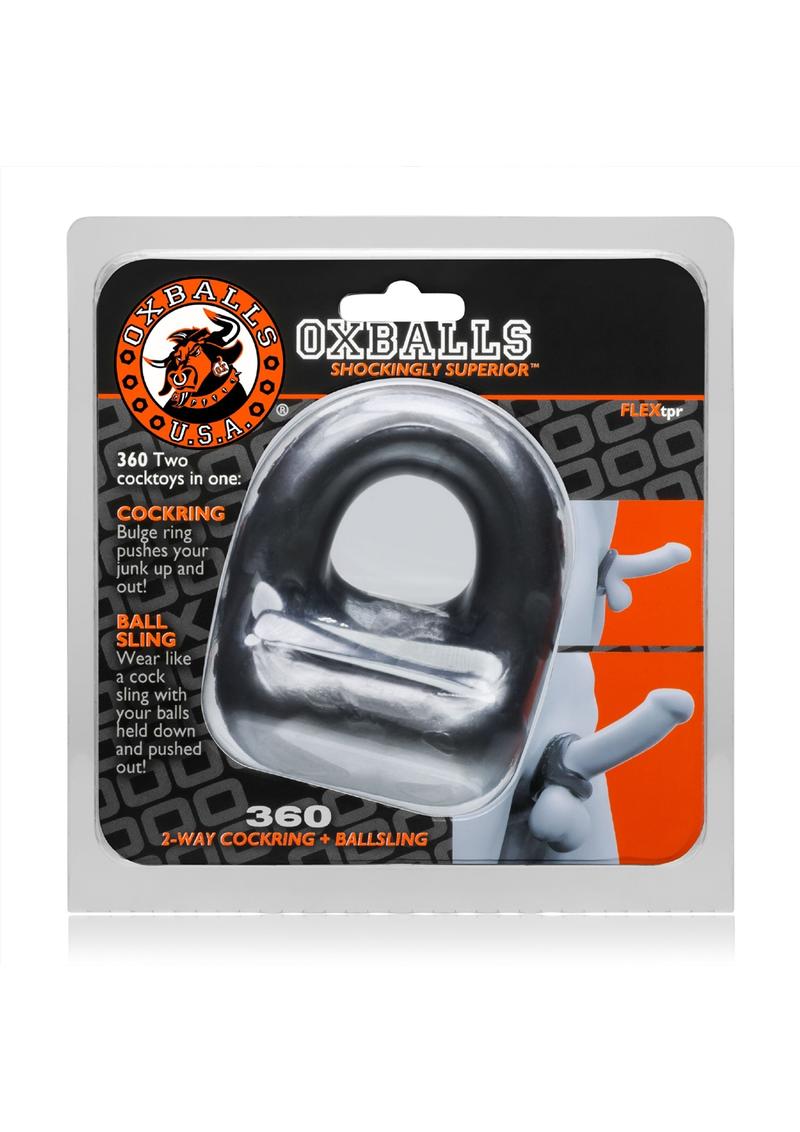 360 2-Way Cockring And Ballsling Steel