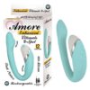 Amore Enhanced Ultimate G-Spot Dual Motors USB Rechargeable Silicone Vibe Waterproof Aqua 5 Inch