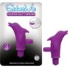 Seduce Me Dolphin Clit Pleasure Silicone Finger Massager Waterproof Purple 3.5 Inch