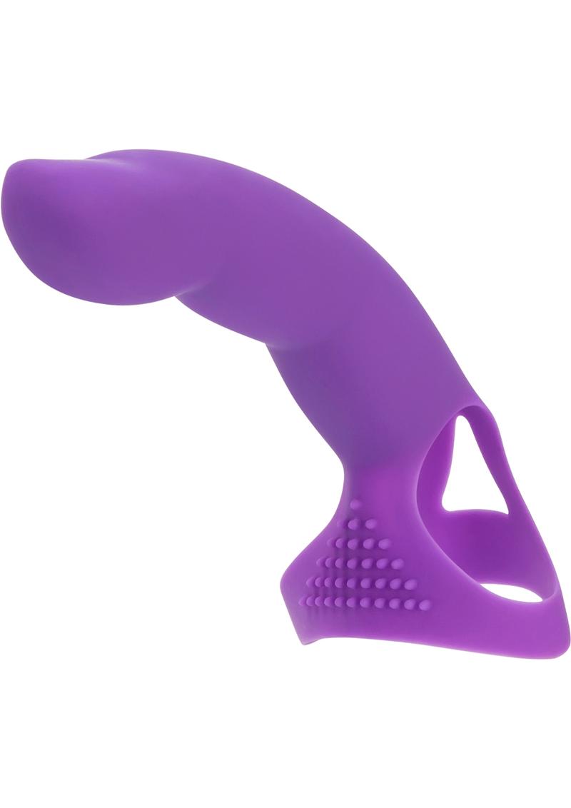 Simple And True Extra Touch Finger Silicone Massager Purple 4.9 Inch