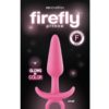 Firefly Prince Glow In The Dark Firm Silicone Small Anal Plug Pink 4.3 Inch