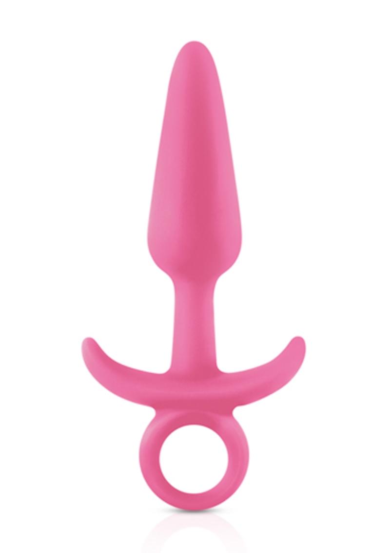 Firefly Prince Glow In The Dark Firm Silicone Small Anal Plug Pink 4.3 Inch