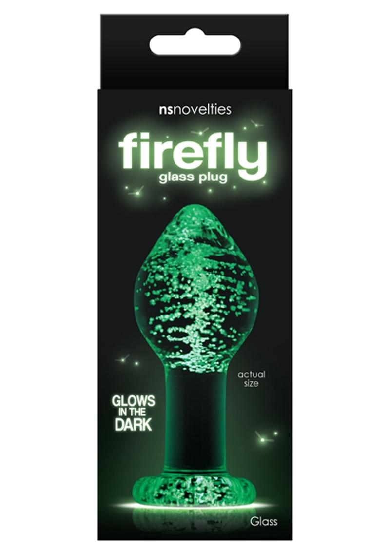 Firefly Glass Glow In The Dark Plug Large Clear 4 Inch