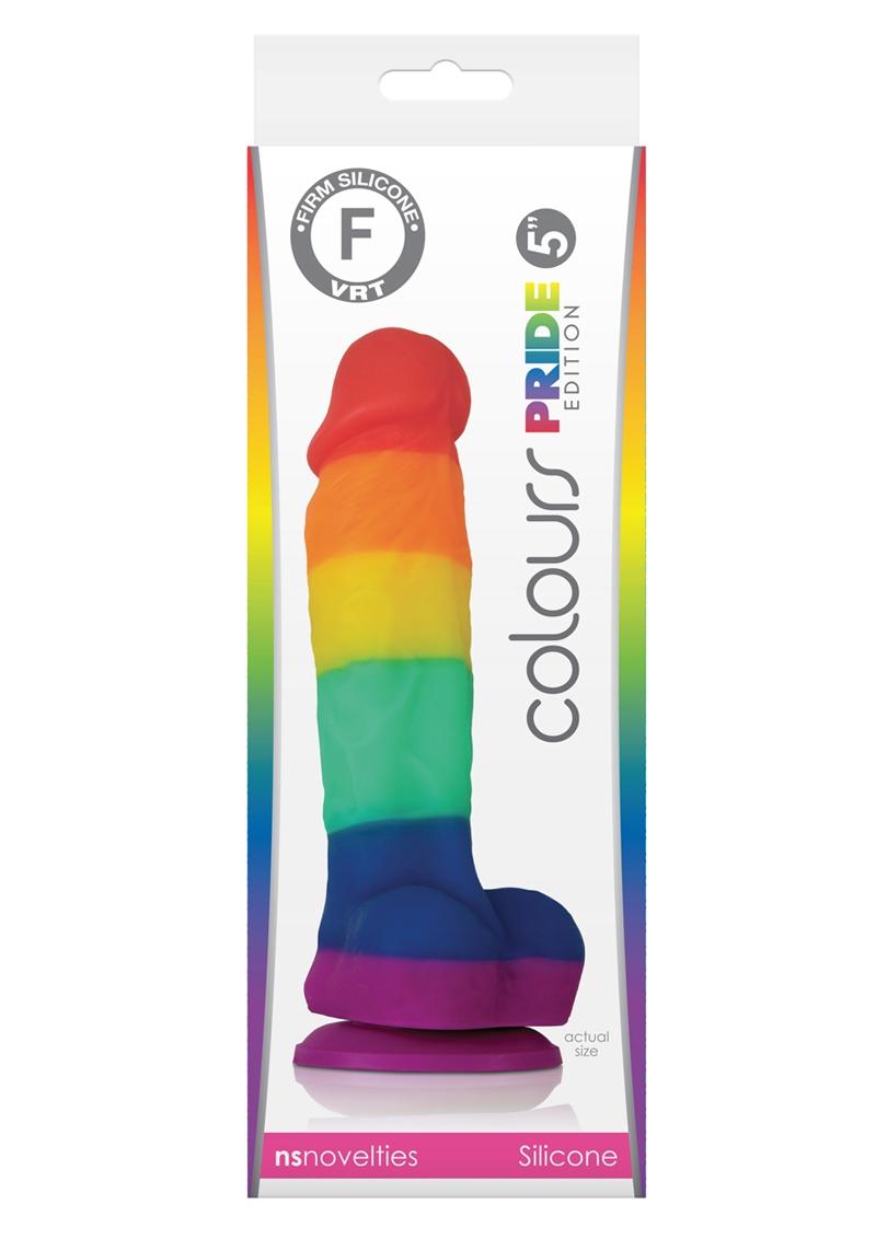 Colours Pride Edition Silicone Dong Rainbow 5 Inch
