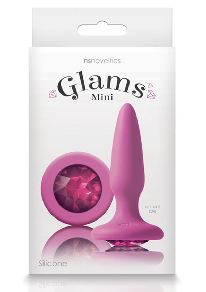 Glams Mini Silicone Anal Plug Pink Gem 3.3 Inch