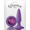 Glams Mini Silicone Anal Plug Purple Gem 3.3 Inch