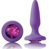 Glams Mini Silicone Anal Plug Purple Gem 3.3 Inch