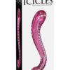 Icicles No 69 Textured Glass Probe Pink 6.5 Inch