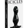 Icicles No 71 Glass Anal Plug Black 5.3 Inch