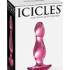 Icicles No 73 Glass Anal Plug Pink 3.6 Inch