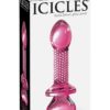Icicles No 82 Textured Glass Juicer Probe Pink 4 Inch