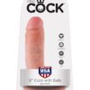 King Cock Realistic Dildo With Balls Tan 8 Inch