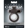 Fantasy C-Ringz Vibrating Silicone Super Ring Textured Cockring Waterproof Black 2.32 Inch Diameter