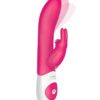 The Rabbit Company Come Hither Rabbit XL Silicone Vibrator Showerproof Pink