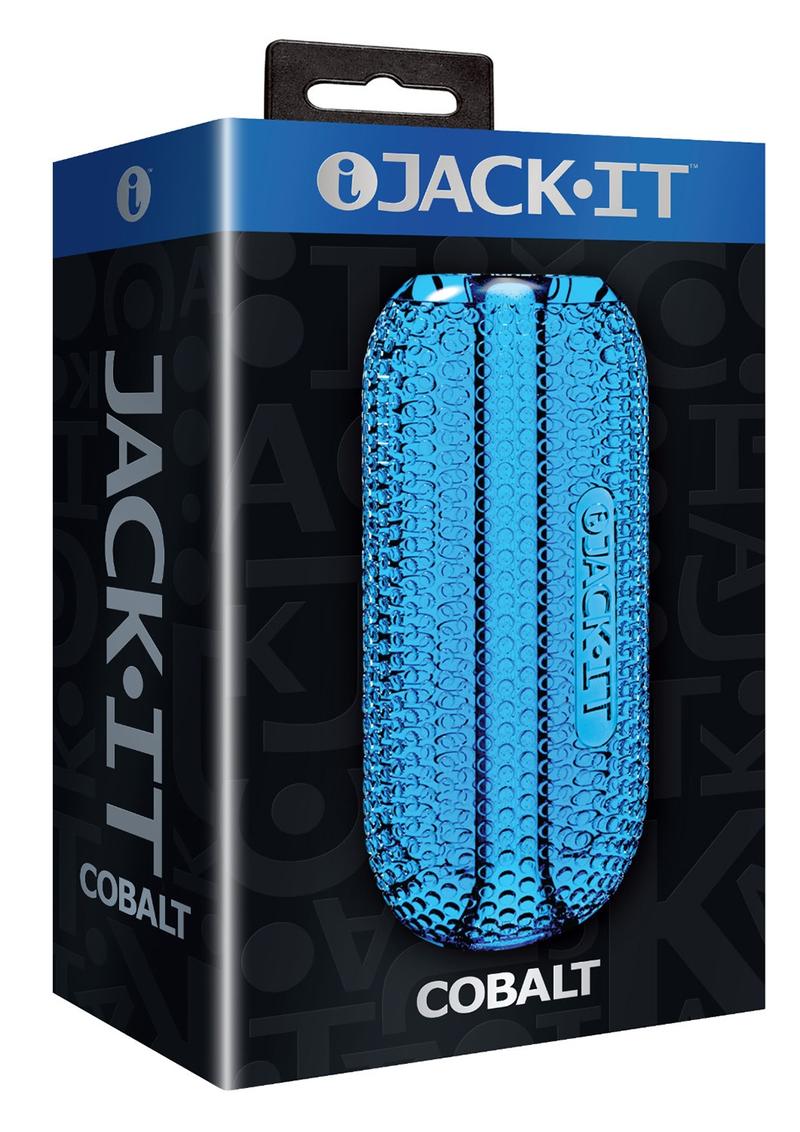Jack It Stroker Jelly Textured Masturbator Cobalt