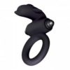 S Bullet Ring Flipper Silicone Vibrating Ring Black 2.5 Inches