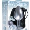 The Silver Starter Jeweled Round Plug Stainless Steel Clear 2.8 Inch