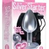 The Silver Starter Jeweled Hearts Plug Stainless Steel Pink 2.8 Inch