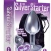 The Silver Starter Jeweled Hearts Plug Stainless Steel Violet 2.8 Inch