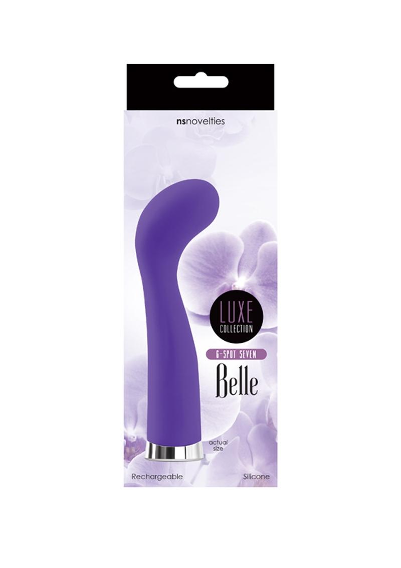 Luxe Bell G-Spot Seven USB Rechargeable Silicone Vibe Waterproof Purple 6.3 Inch