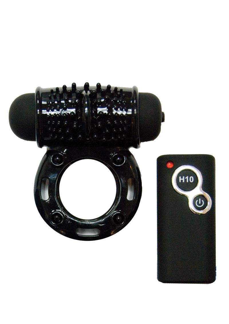 The Best Of Macho Remote Control Wireless Silicone Cock Ring Black