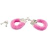 Play With Me Faux Fur Play Time Cuffs Pink 11 Inch