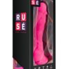 Ruse Hypnotize Silicone Dildo With Balls Hot Pink 7.5 Inch