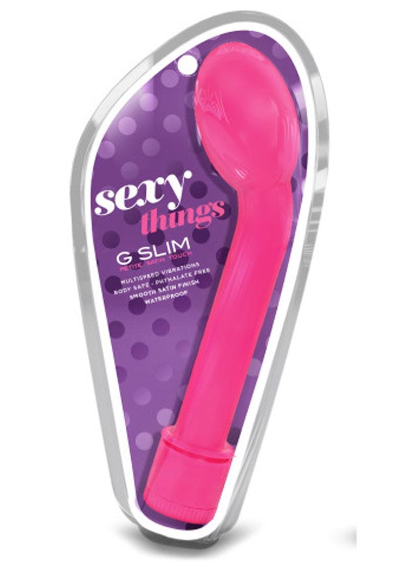 Sexy Things G Slim Petite Satin Touch G-spot Vibrator Waterproof Pink 6.5 Inch