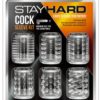 Stay Hard Cock Sleeve Kit Clear 6 Pack