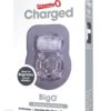 Charged BigO Rechargeable Vibe Ring Waterproof Cockring Clear