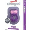 Charged BigO Rechargeable Vibe Ring Waterproof Cockring Purple