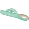 Evolved Grand Beaded Butterfly Silicone Vibrator Waterproof Green 9.25 Inch