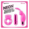 Neon Silicone Vibrating Couples Kit Pink