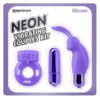 Neon Silicone Vibrating Couples Kit Purple