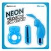 Neon Silicone Vibrating Couples Kit Blue