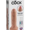 King Cock Uncut Cock Dildo 6 Inch Flesh