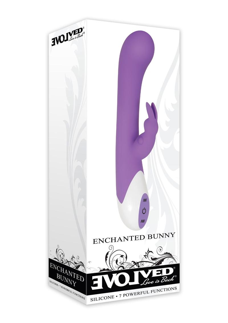 Enchanted Bunny Silicone USB Rechargeable Rabbit Waterproof Purple