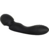Evolved Wanderlust Silicone Powerful Dual Sided Rechargeable Wand Waterproof Black