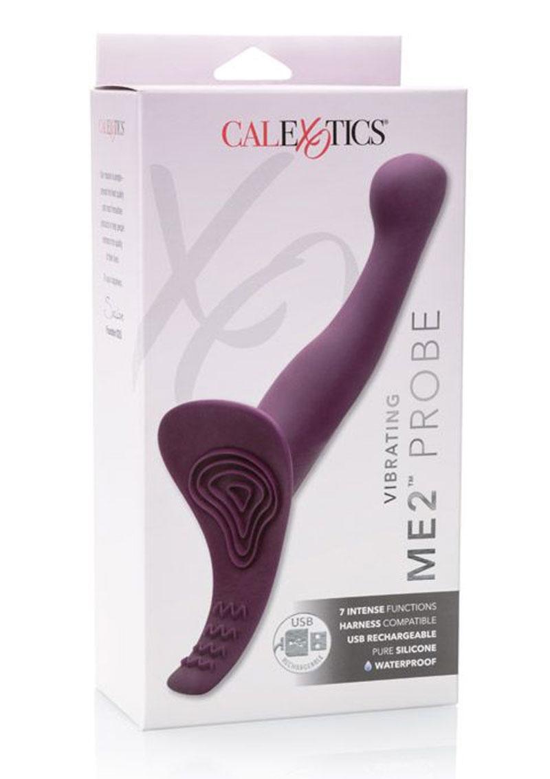 Calexotics Me2 Vibrating Silicone Probe Strap On Waterproof Purple