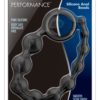 Performance Silicone Anal Beads Waterproof Black 10 Inch
