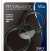 Performance VS4 Pure Premium Silicone Waterproof Cockring 3 Piece Set Black