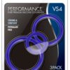 Performance VS4 Pure Premium Silicone Waterproof Cockring 3 Piece Set Indigo