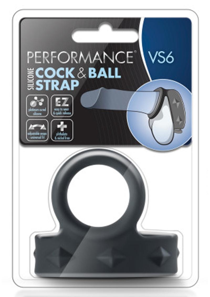 Performance VS6 Silicone Cock and Ball Strap Black