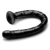 Hosed Realistic Hose Textured Bendable Dildo Waterproof Black 19 Inch