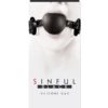 Sinful Silicone Gag With Vinyl Adjustable Straps Black